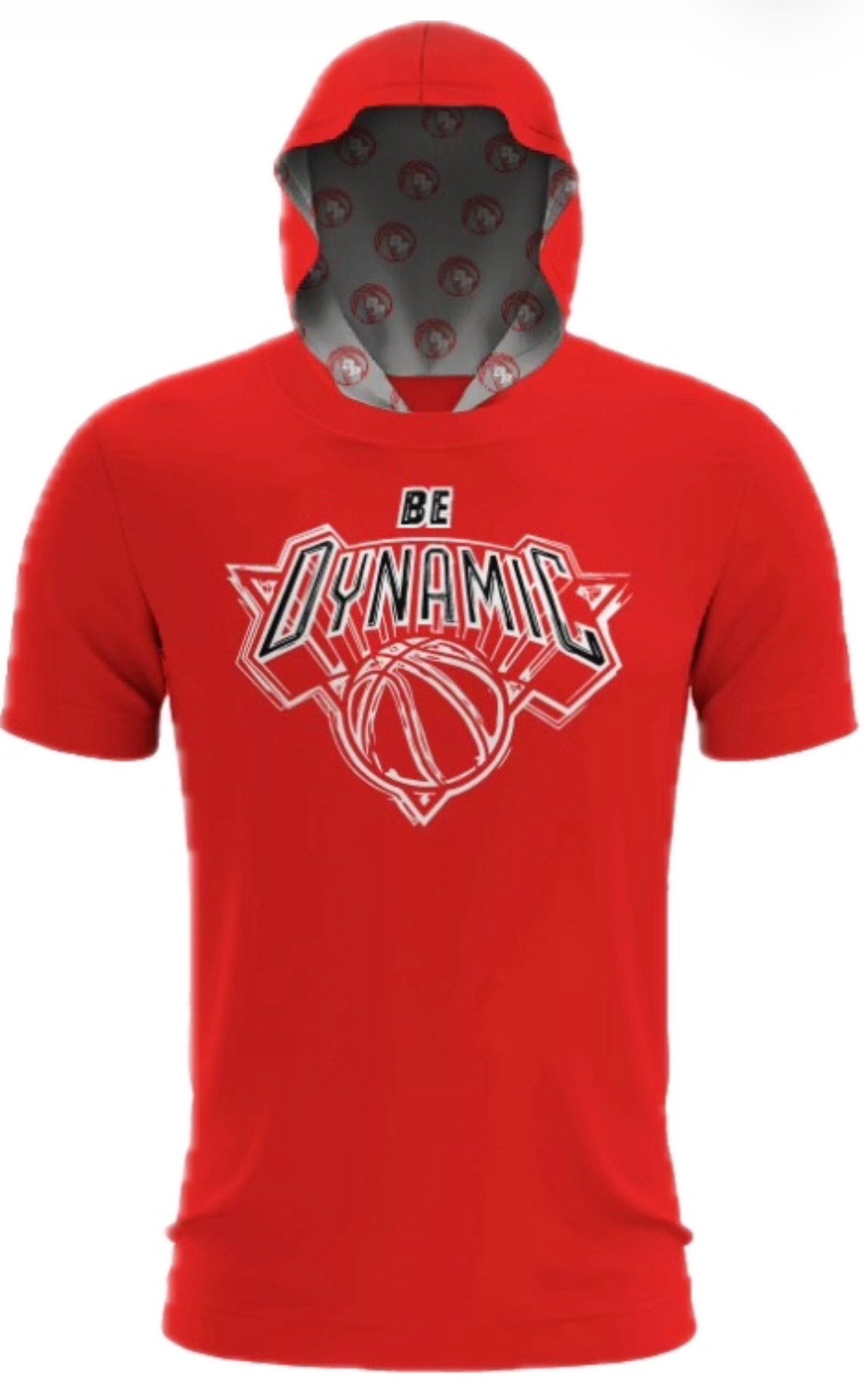 Be Dynamic Red Hooded Short Sleeve Tee